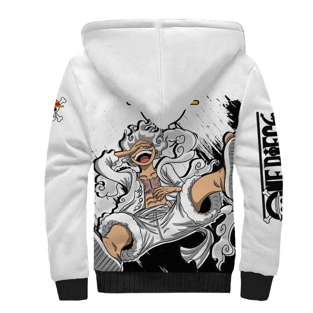 Luffy Gear 5 - One Piece Sherpa Hoodie Anime Style
