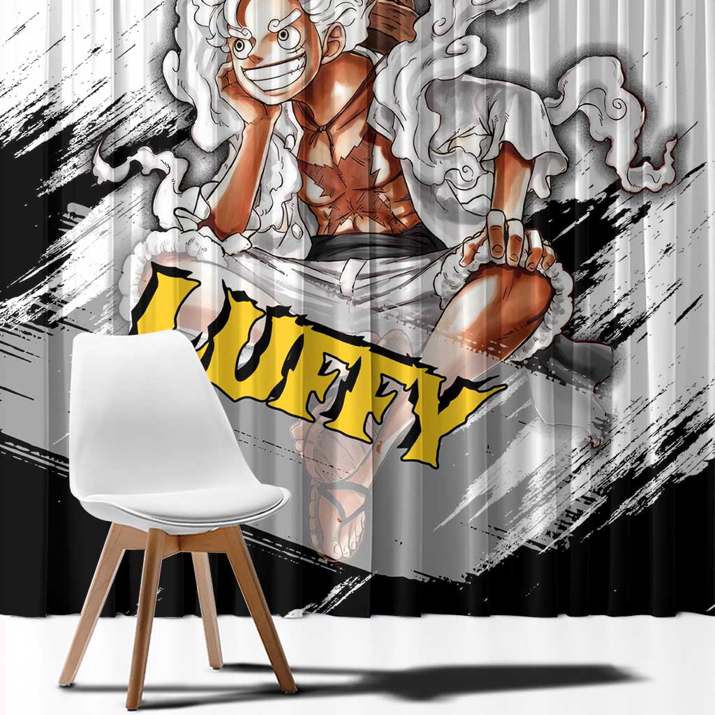 Luffy Gear 5 - One Piece Window Curtain Anime Style