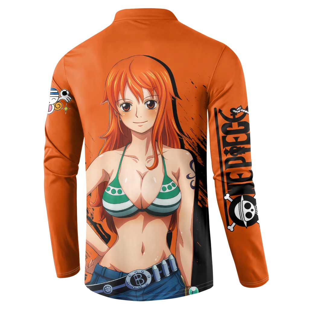 Nami - One Piece Button Sweatshirt Anime Style