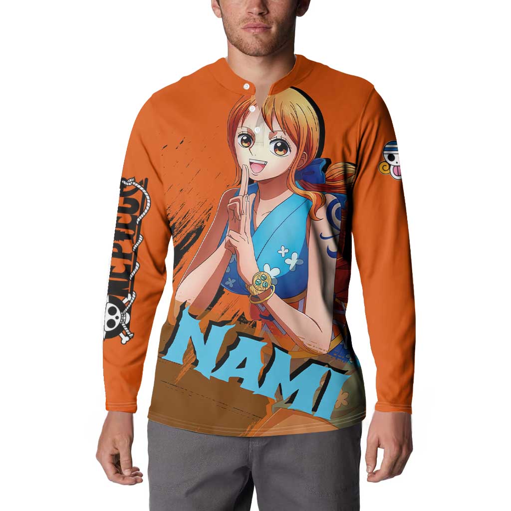 Nami - One Piece Button Sweatshirt Anime Style