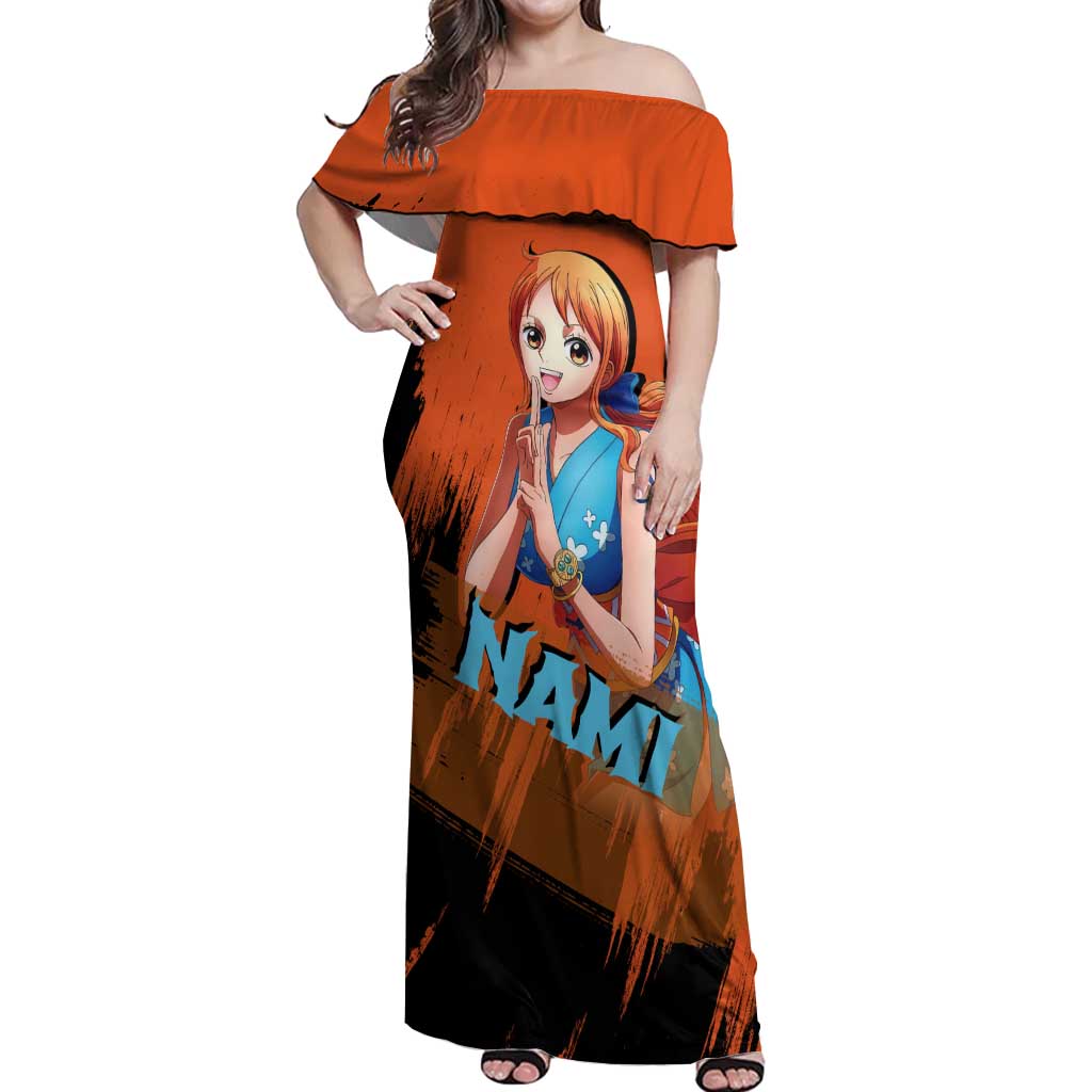 Nami - One Piece Off Shoulder Maxi Dress Anime Style