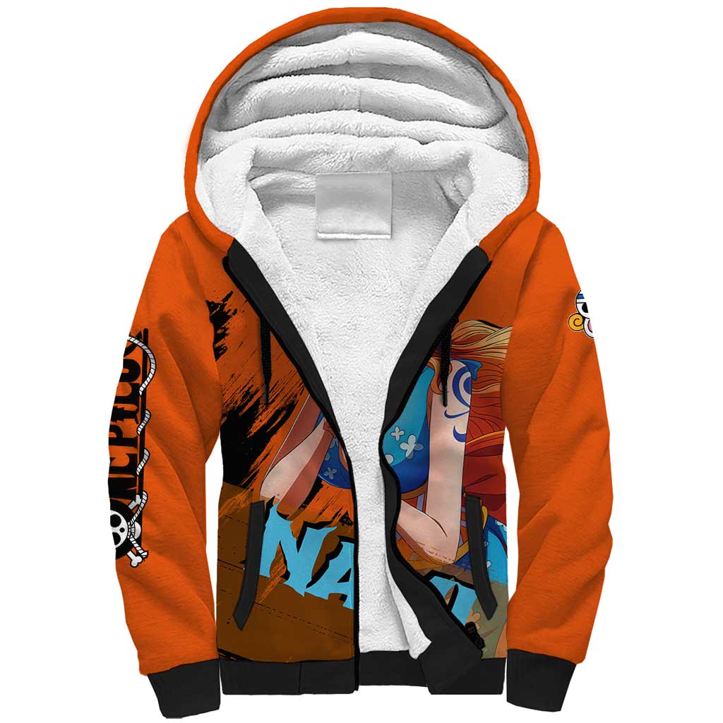 Nami - One Piece Sherpa Hoodie Anime Style