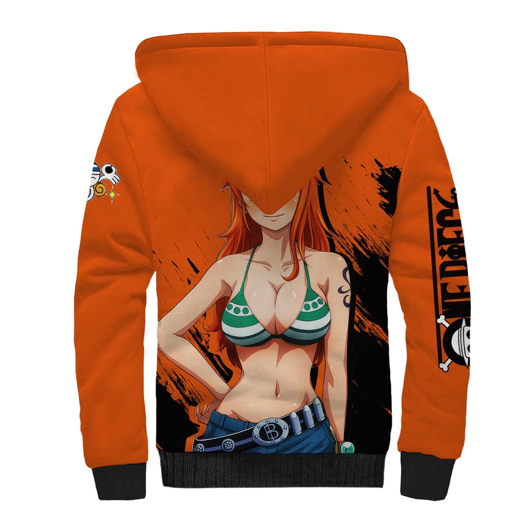 Nami - One Piece Sherpa Hoodie Anime Style