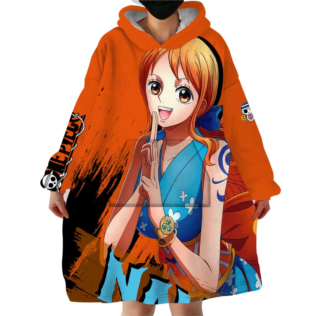 Nami - One Piece Wearable Blanket Hoodie Anime Style