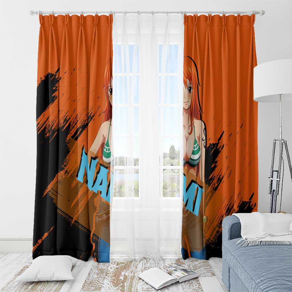 Nami - One Piece Window Curtain Anime Style