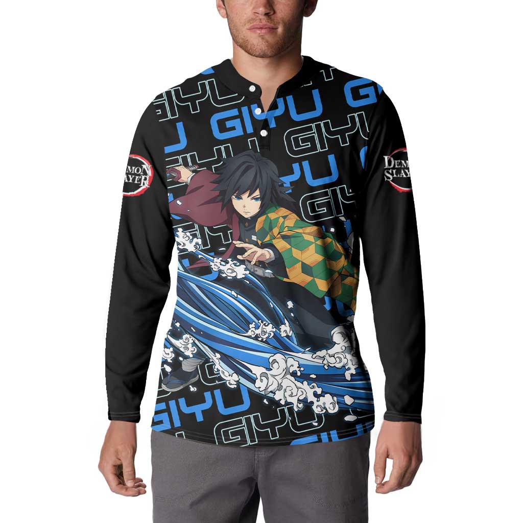 Tomioka Giyu - Demon Slayer Button Sweatshirt Anime Japan Style