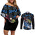 Tomioka Giyu - Demon Slayer Couples Matching Off Shoulder Short Dress and Long Sleeve Button Shirt Anime Japan Style