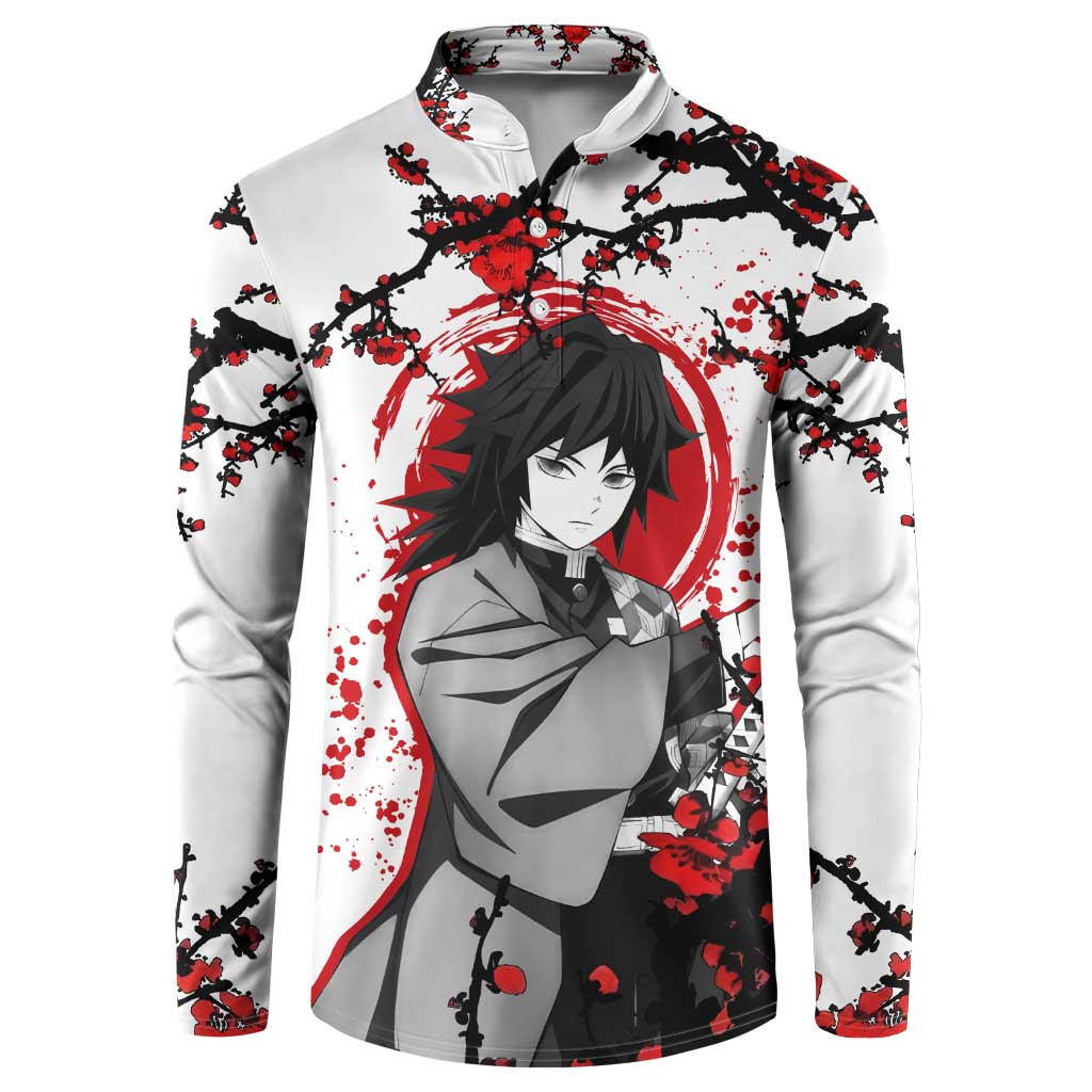Giyu Tomioka - Demon Slayer Button Sweatshirt Anime Japan Style