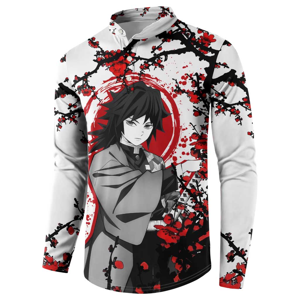 Giyu Tomioka - Demon Slayer Button Sweatshirt Anime Japan Style