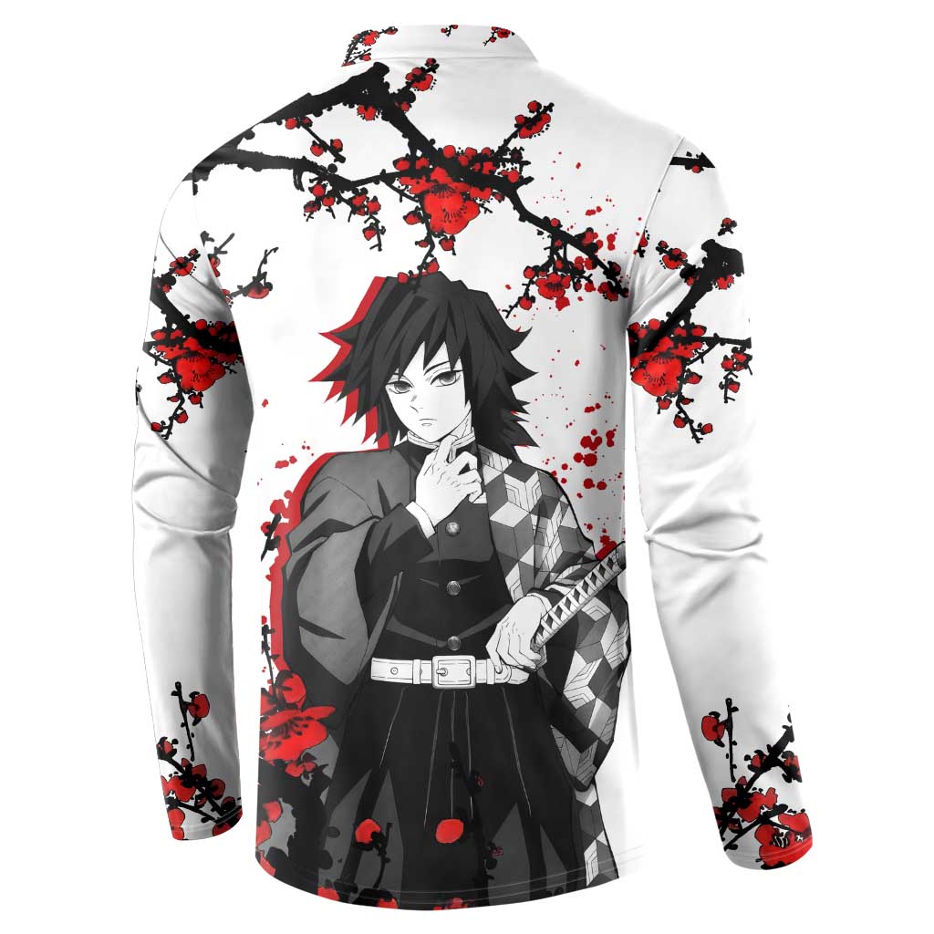 Giyu Tomioka - Demon Slayer Button Sweatshirt Anime Japan Style