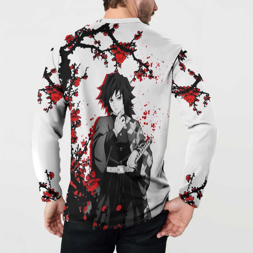 Giyu Tomioka - Demon Slayer Button Sweatshirt Anime Japan Style
