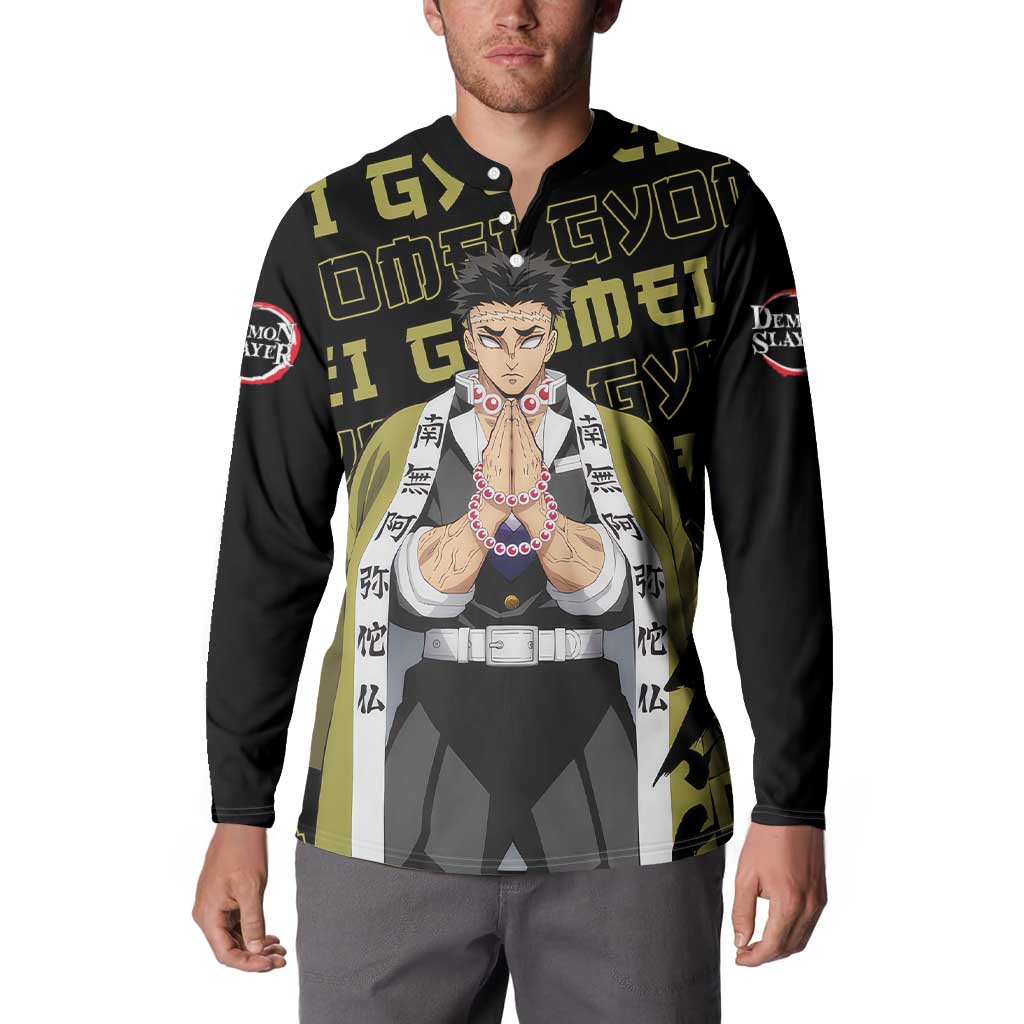 Gyomei Himejima - Demon Slayer Button Sweatshirt Anime Japan Style