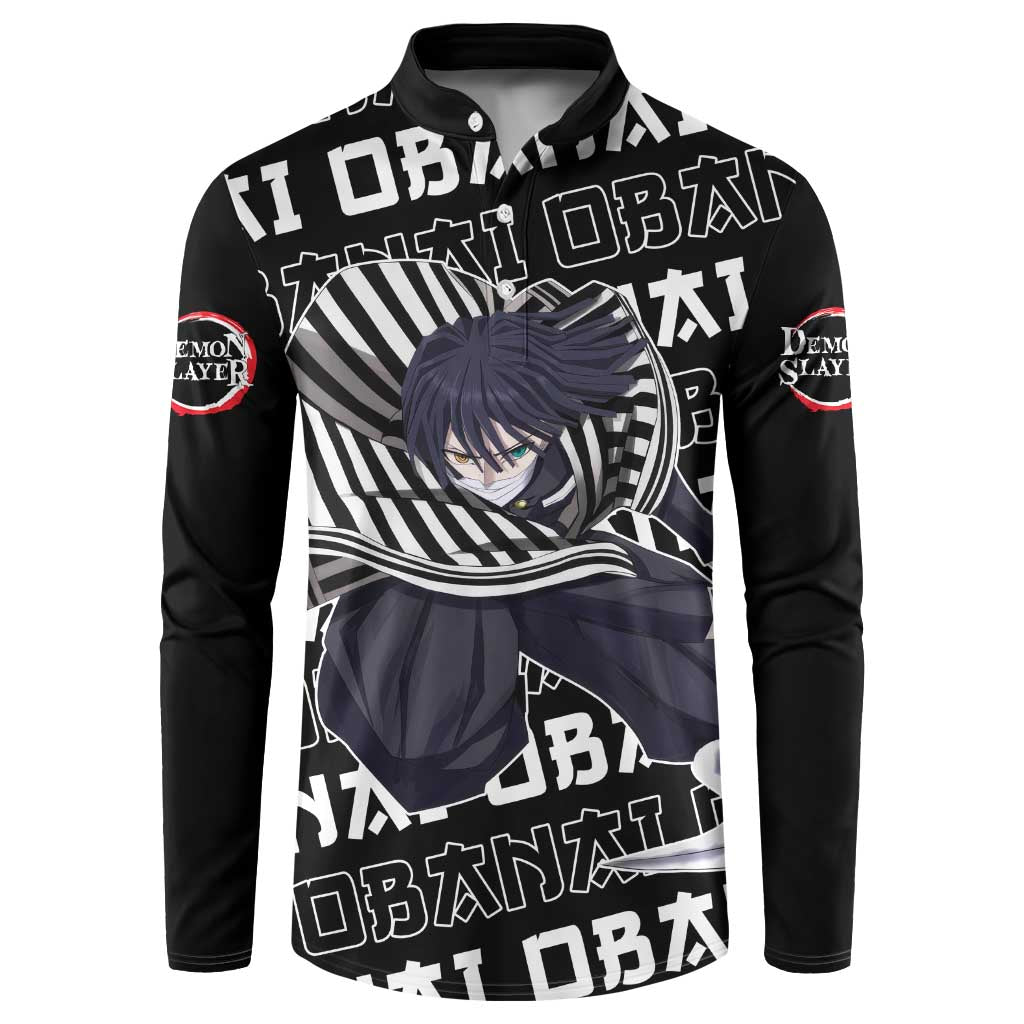 Iguro Obanai - Demon Slayer Button Sweatshirt Anime Japan Style