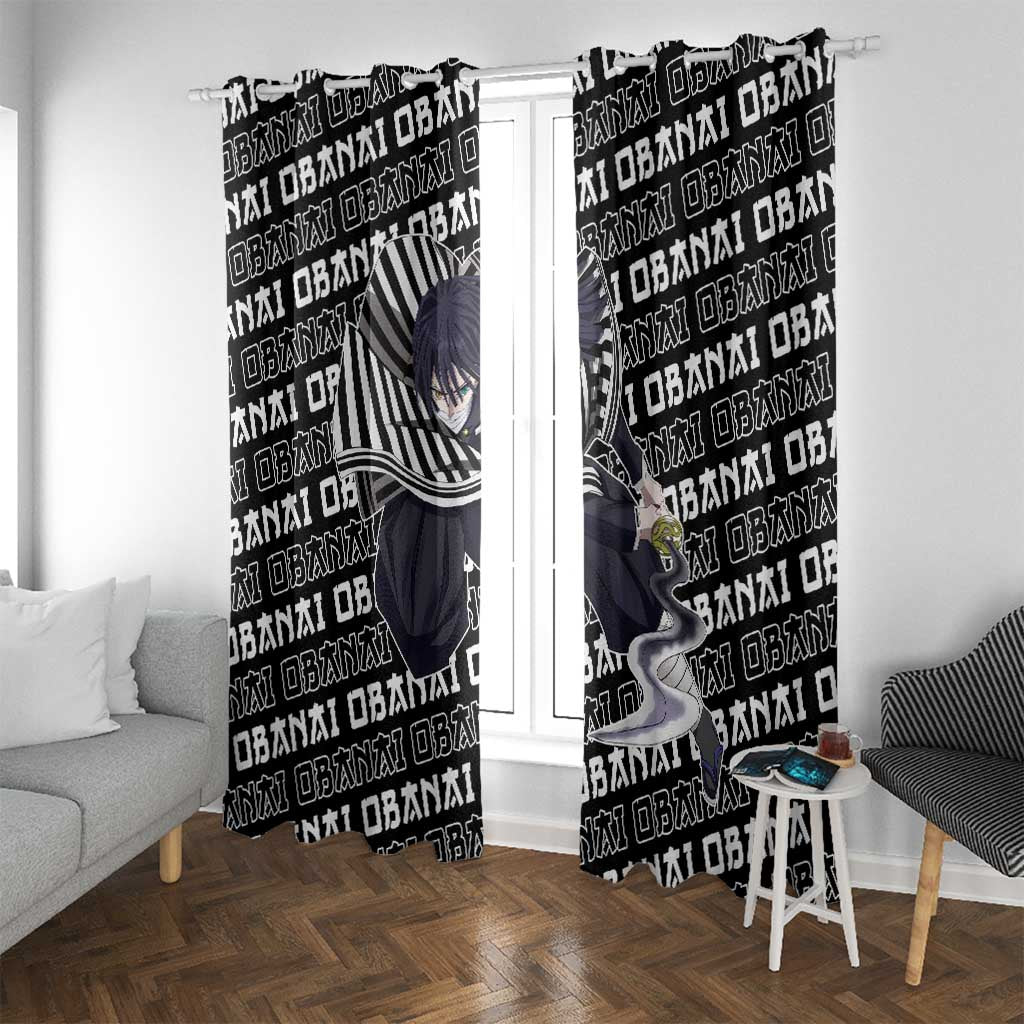 Iguro Obanai - Demon Slayer Window Curtain Anime Japan Style