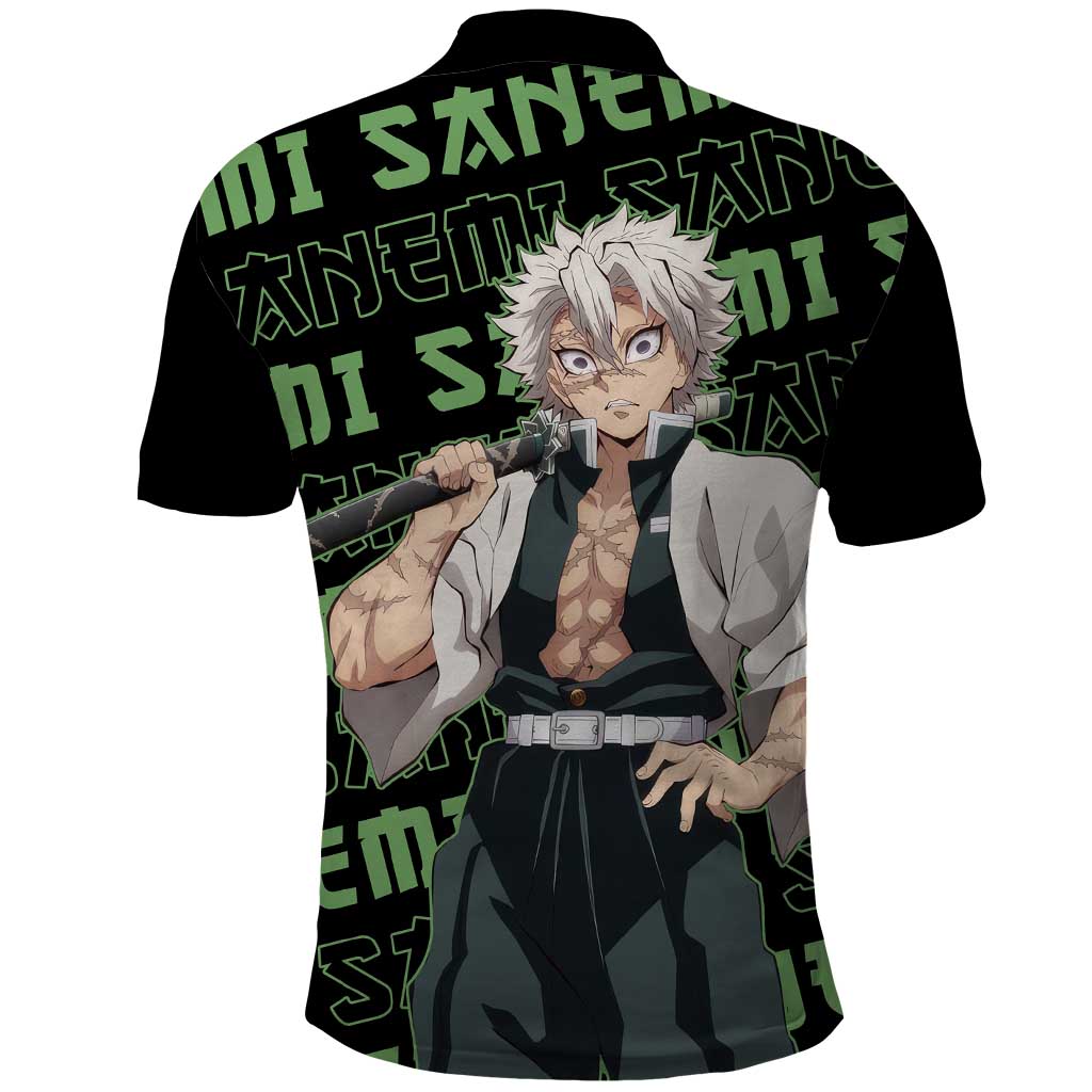 Sanemi Shinazugawa - Demon Slayer Polo Shirt Anime Mix Pattern Style