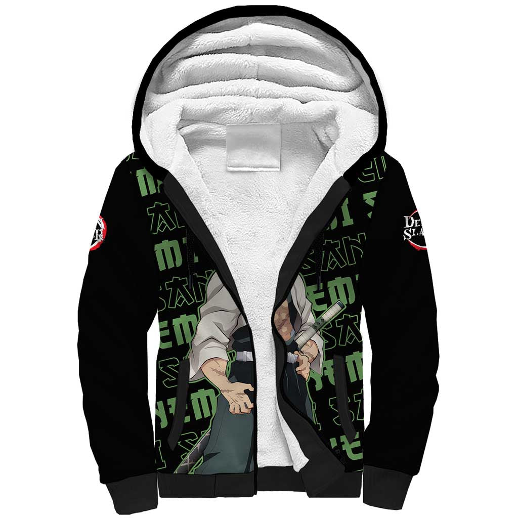 Sanemi Shinazugawa - Demon Slayer Sherpa Hoodie Anime Mix Pattern Style