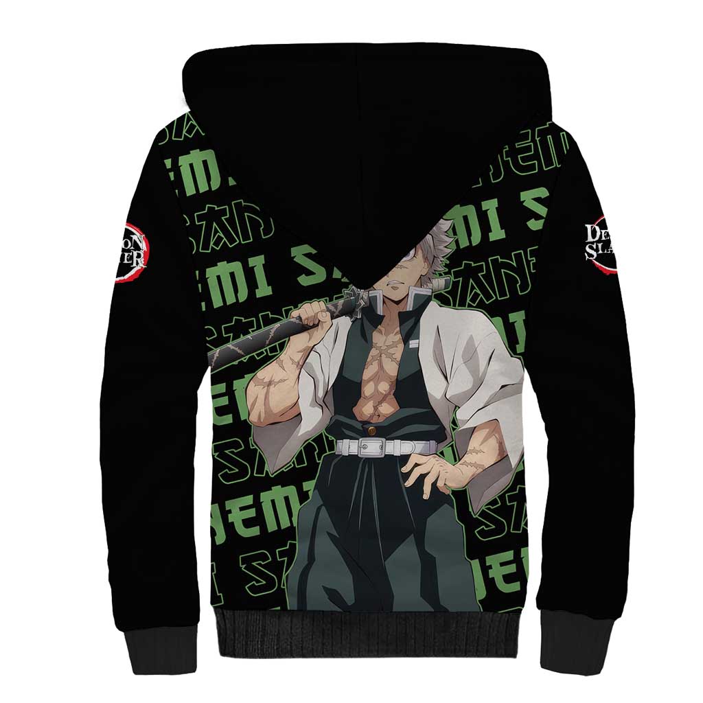 Sanemi Shinazugawa - Demon Slayer Sherpa Hoodie Anime Mix Pattern Style