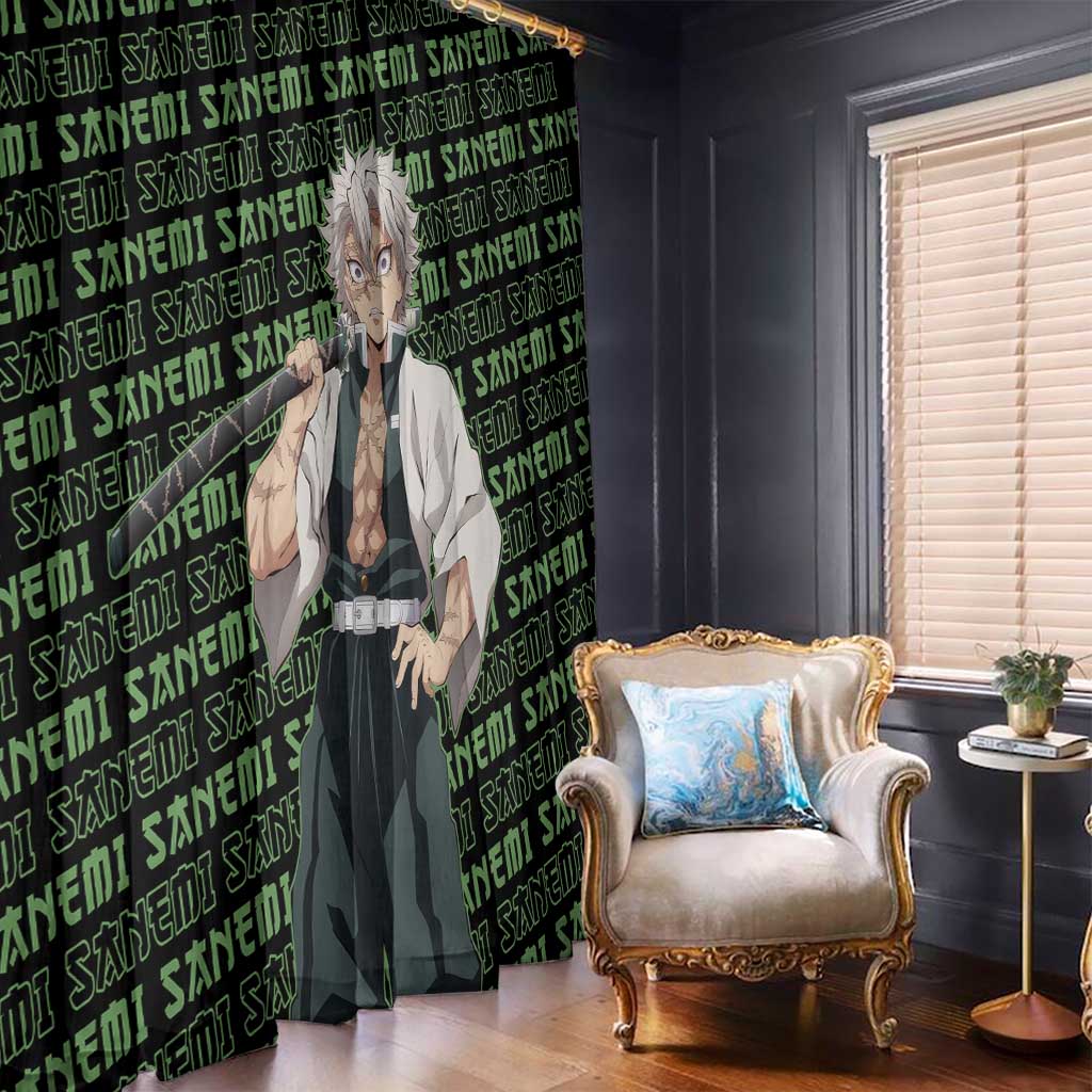 Sanemi Shinazugawa - Demon Slayer Window Curtain Anime Mix Pattern Style