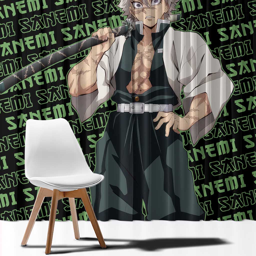 Sanemi Shinazugawa - Demon Slayer Window Curtain Anime Mix Pattern Style