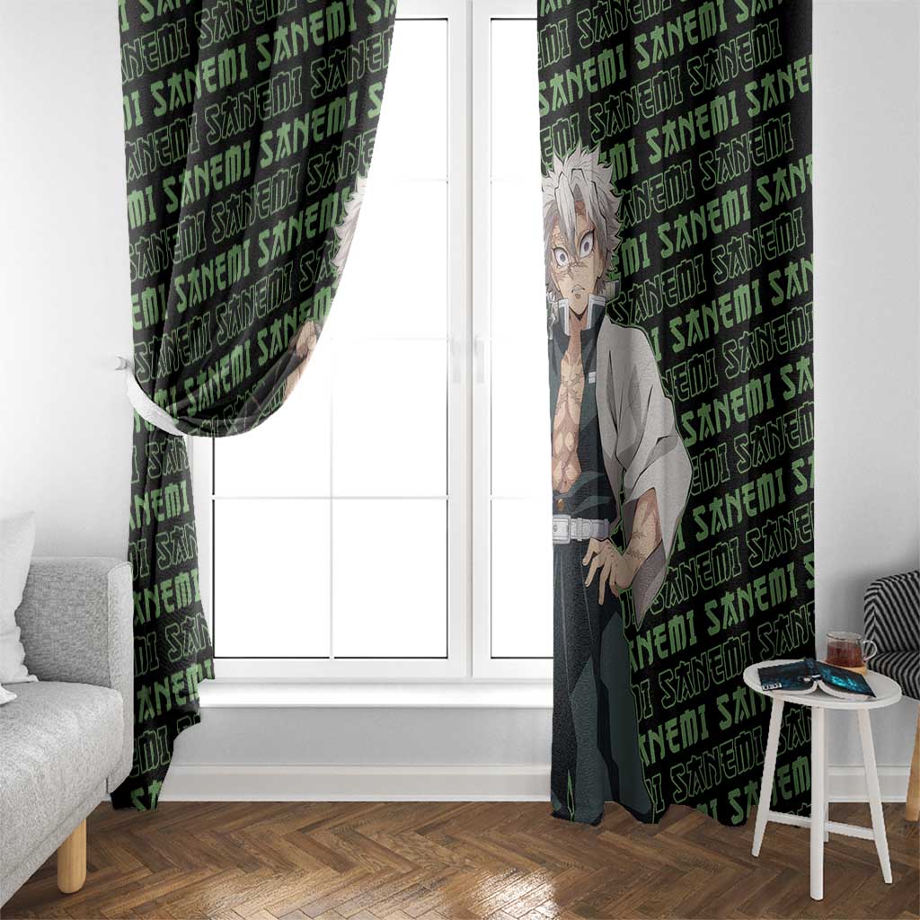 Sanemi Shinazugawa - Demon Slayer Window Curtain Anime Mix Pattern Style