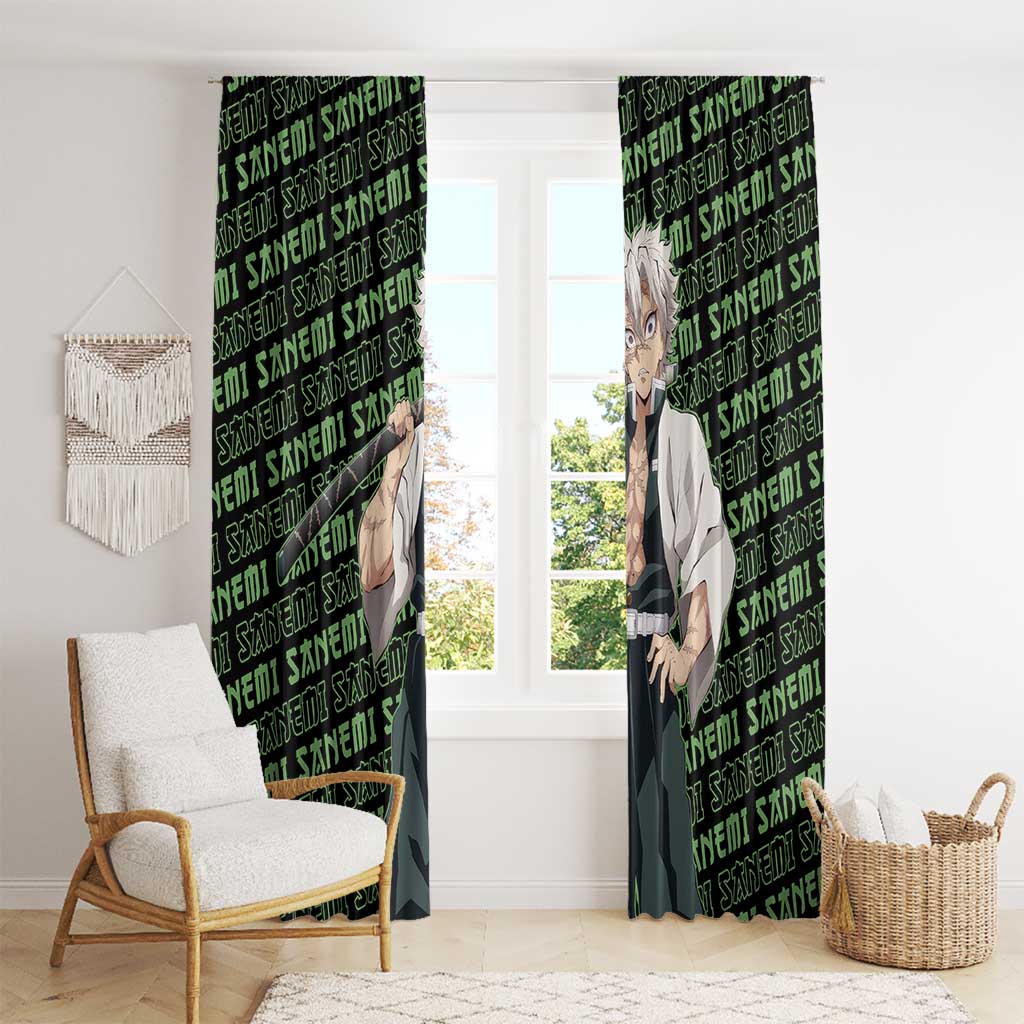 Sanemi Shinazugawa - Demon Slayer Window Curtain Anime Mix Pattern Style