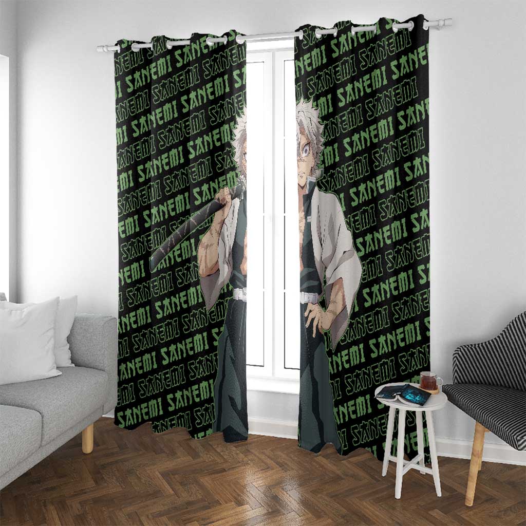 Sanemi Shinazugawa - Demon Slayer Window Curtain Anime Mix Pattern Style