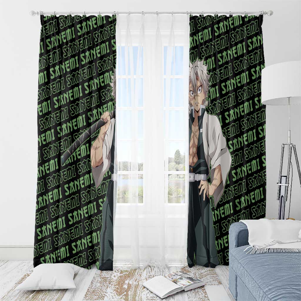 Sanemi Shinazugawa - Demon Slayer Window Curtain Anime Mix Pattern Style