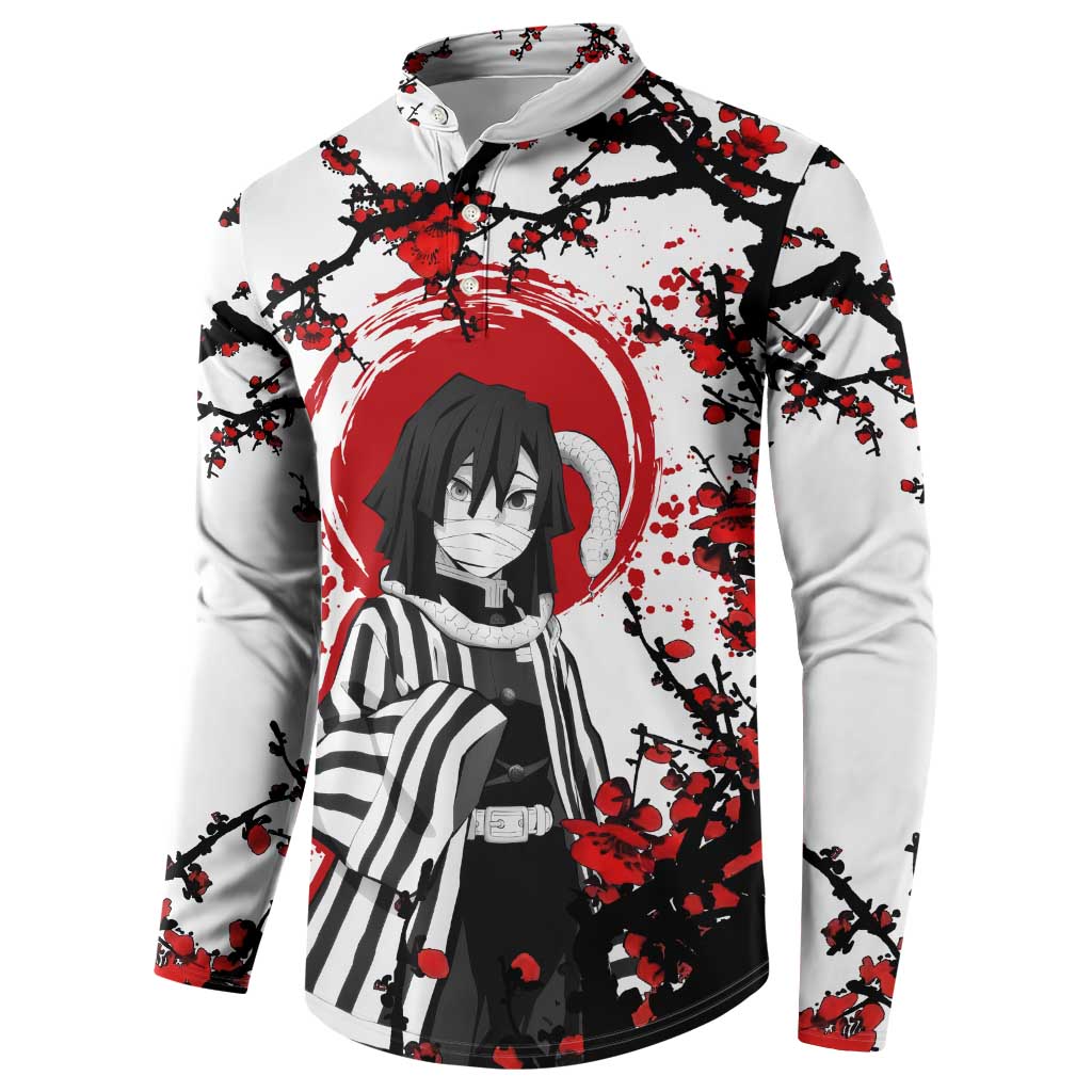Iguro Obanai - Demon Slayer Button Sweatshirt Anime Japan Style