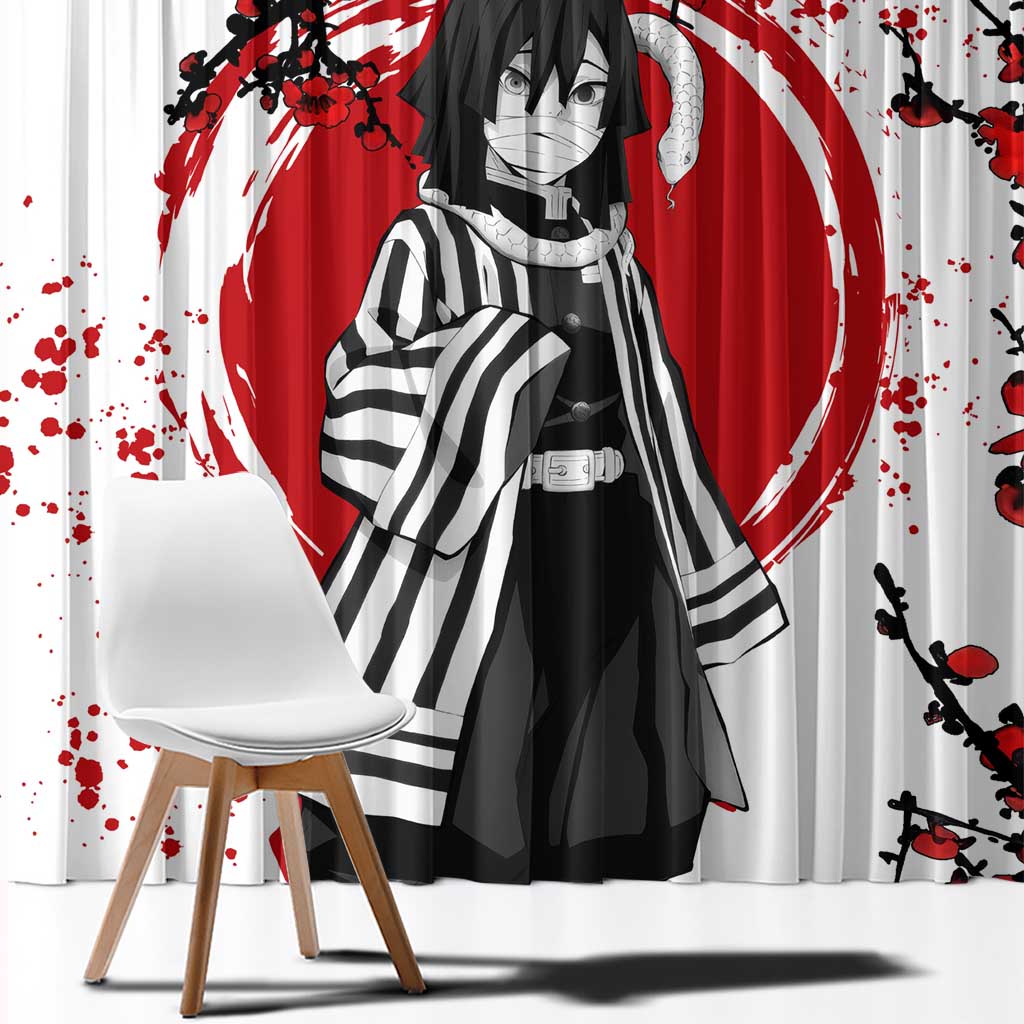 Iguro Obanai - Demon Slayer Window Curtain Anime Japan Style