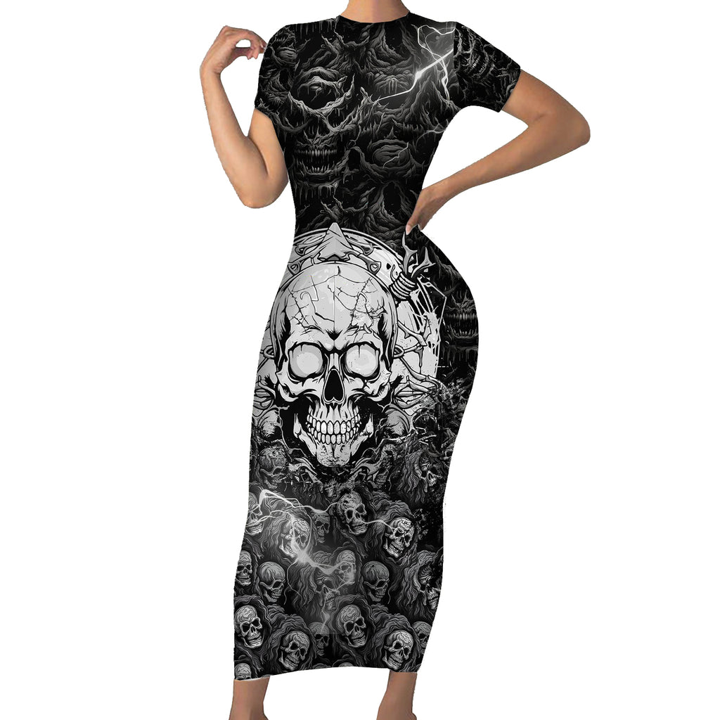 skull-short-sleeve-bodycon-dress-your-demons-hide-under-your-bed-mine-hide-inside-my-head