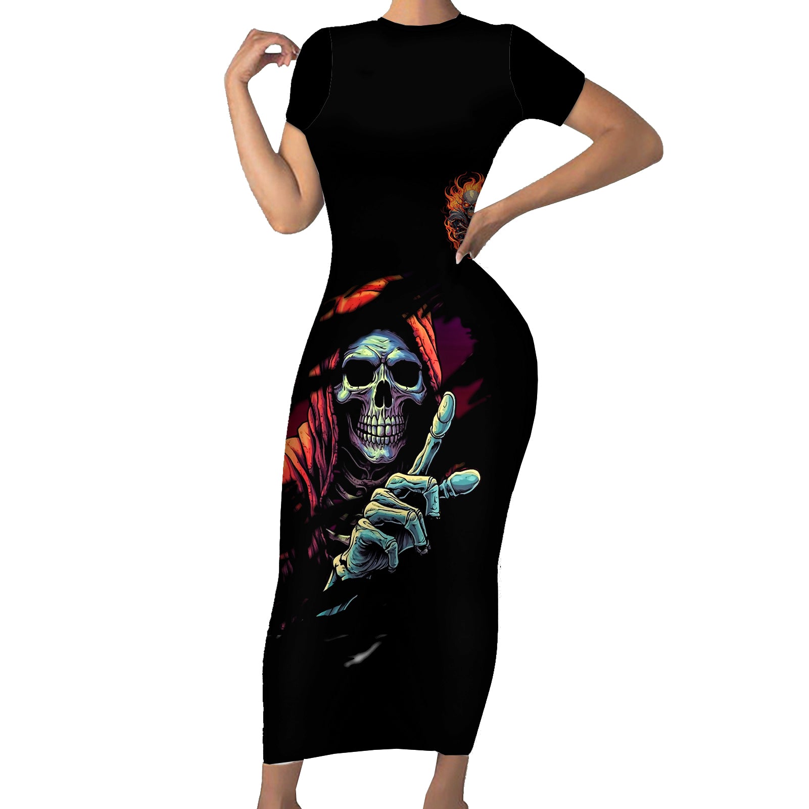 reaper-skull-short-sleeve-bodycon-dress-i-can-fix-stupid-but-its-gonna-hurt