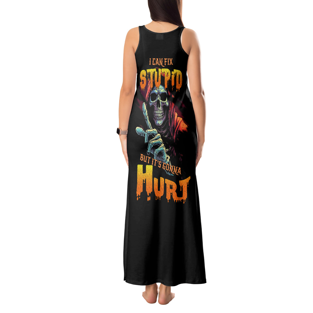 reaper-skull-tank-maxi-dress-i-can-fix-stupid-but-its-gonna-hurt