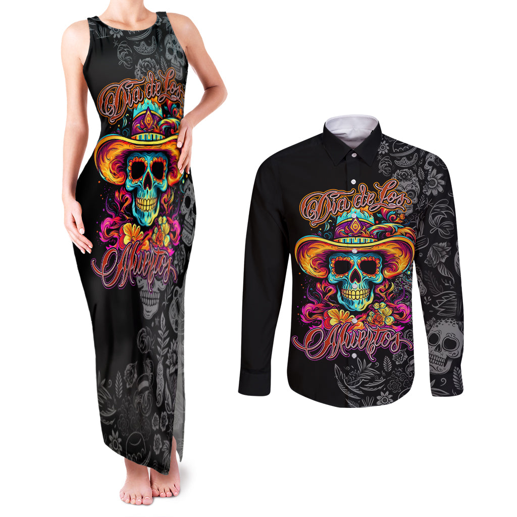 day-of-the-dead-sugar-skull-couples-matching-tank-maxi-dress-and-long-sleeve-button-shirts-dia-de-los-murtos