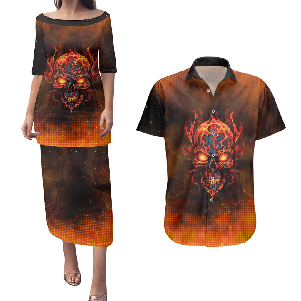 fire-skull-couples-matching-puletasi-dress-and-hawaiian-shirt-of-course-im-going-to-hell-im-just-here-to-pick-you-up
