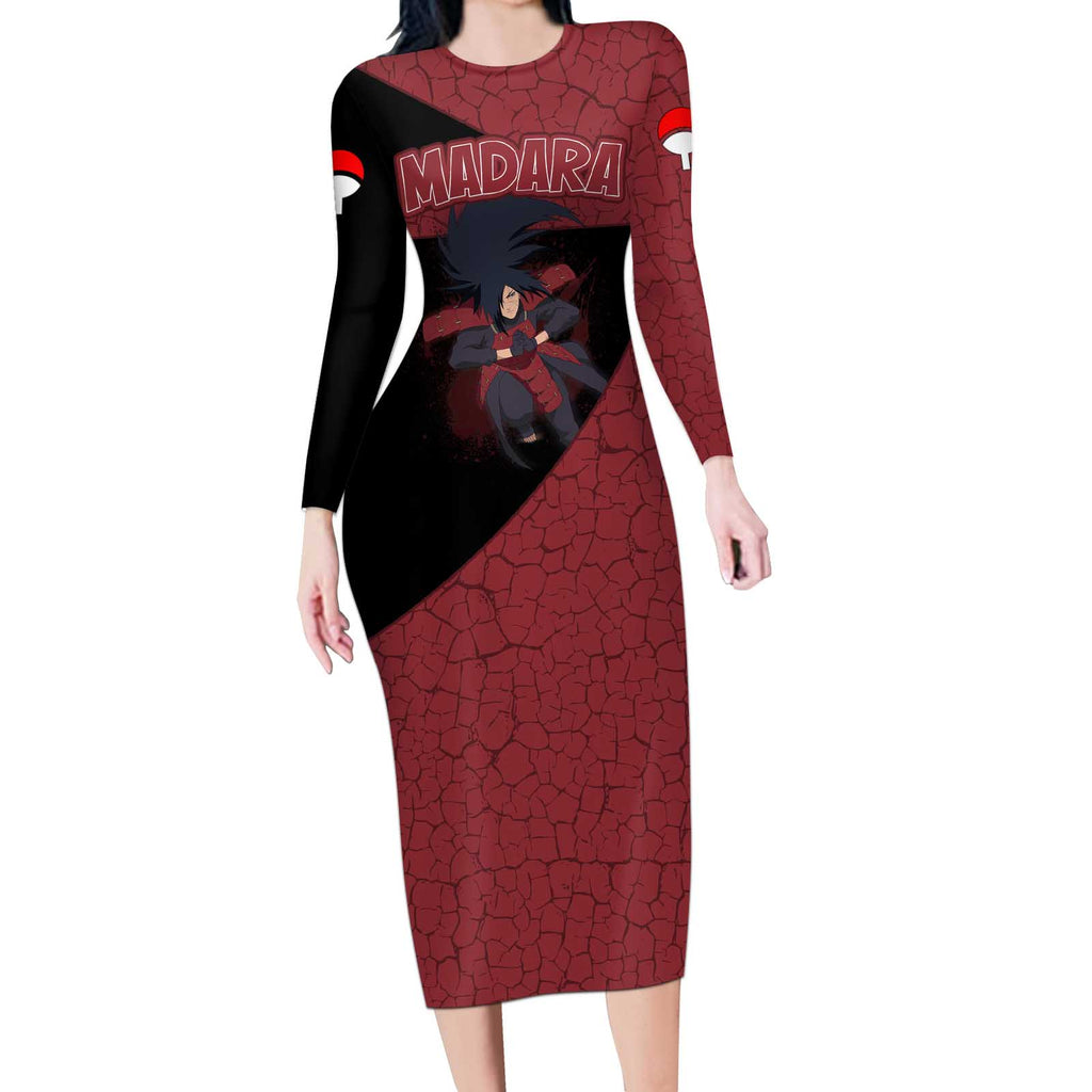 Madara Uchiha - Naruto Long Sleeve Bodycon Dress Anime Style