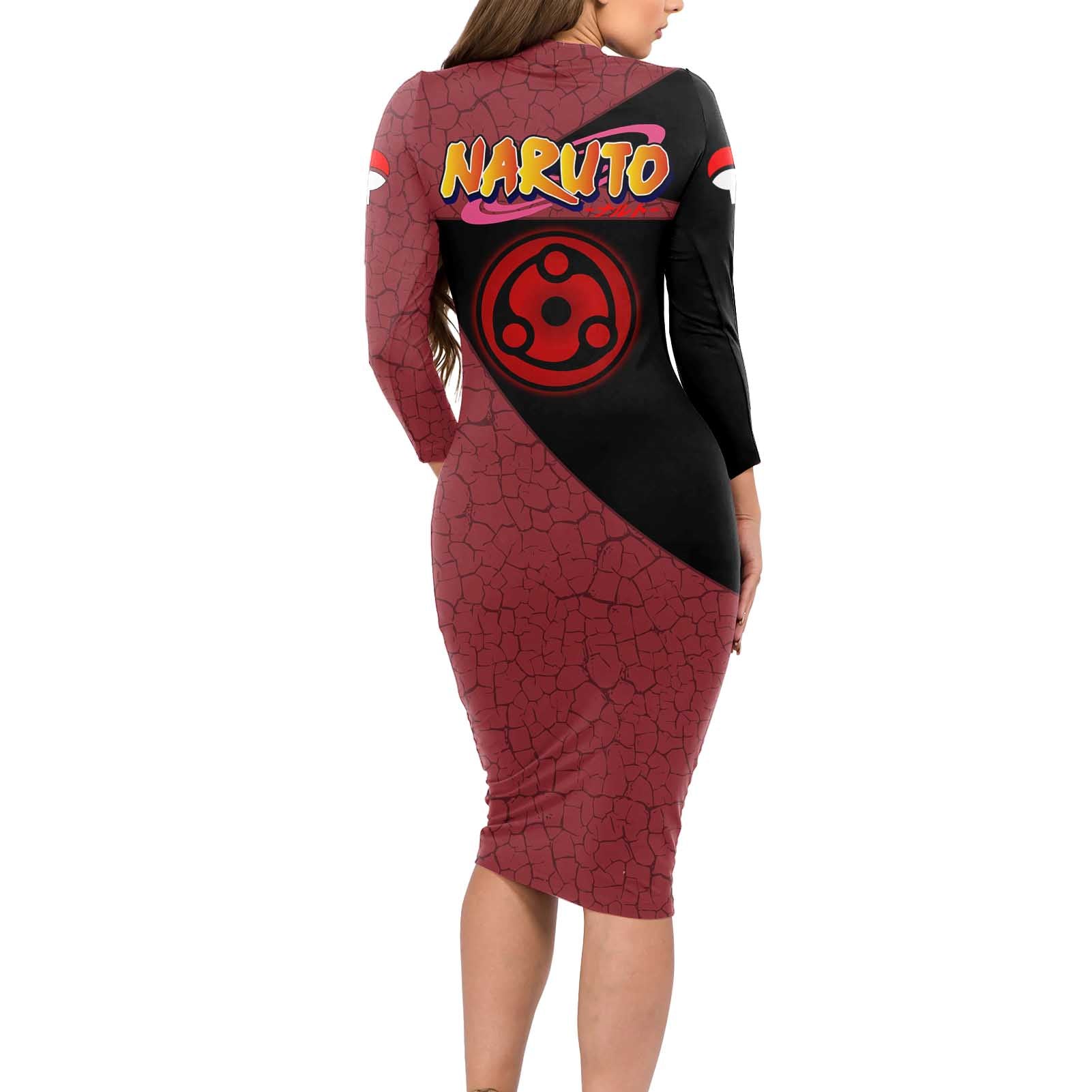 Madara Uchiha - Naruto Long Sleeve Bodycon Dress Anime Style