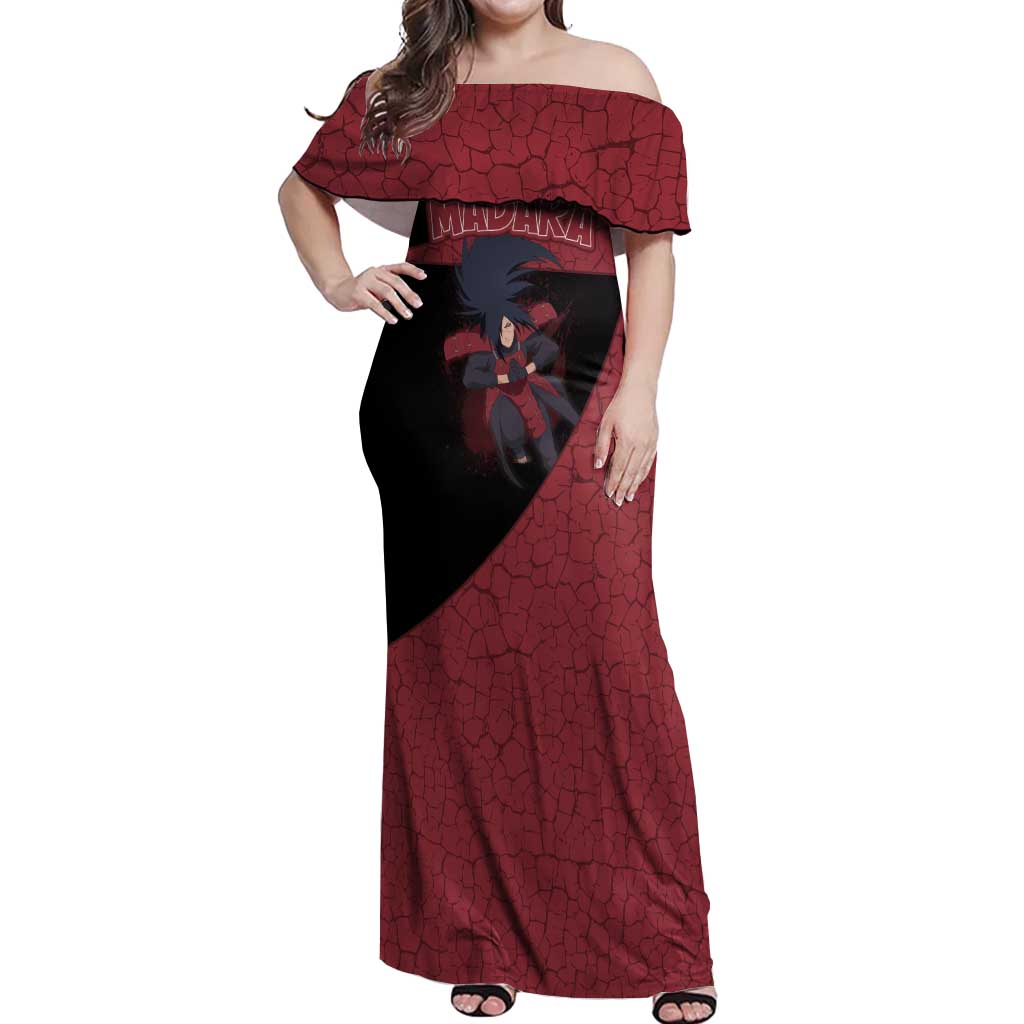 Madara Uchiha - Naruto Off Shoulder Maxi Dress Anime Style