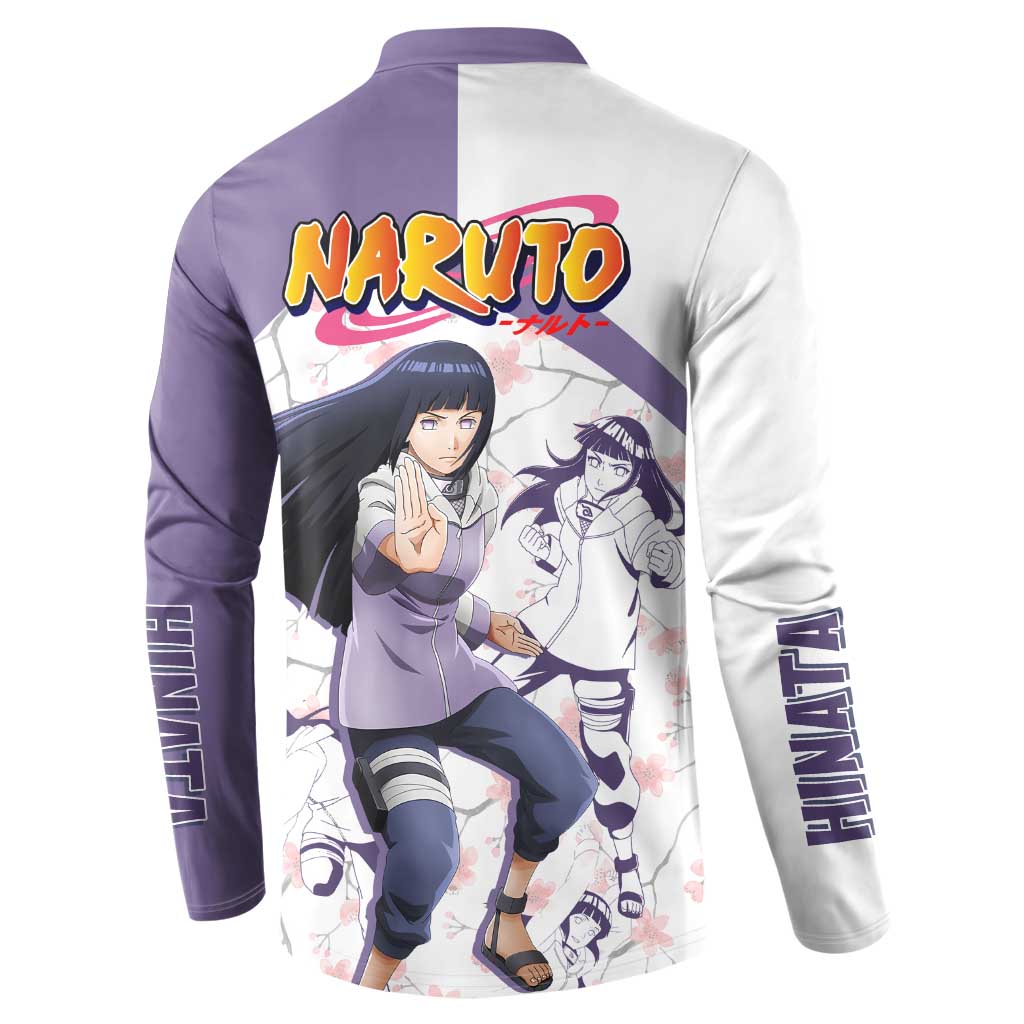 Hinata Hyuga - Naruto Button Sweatshirt Anime Style