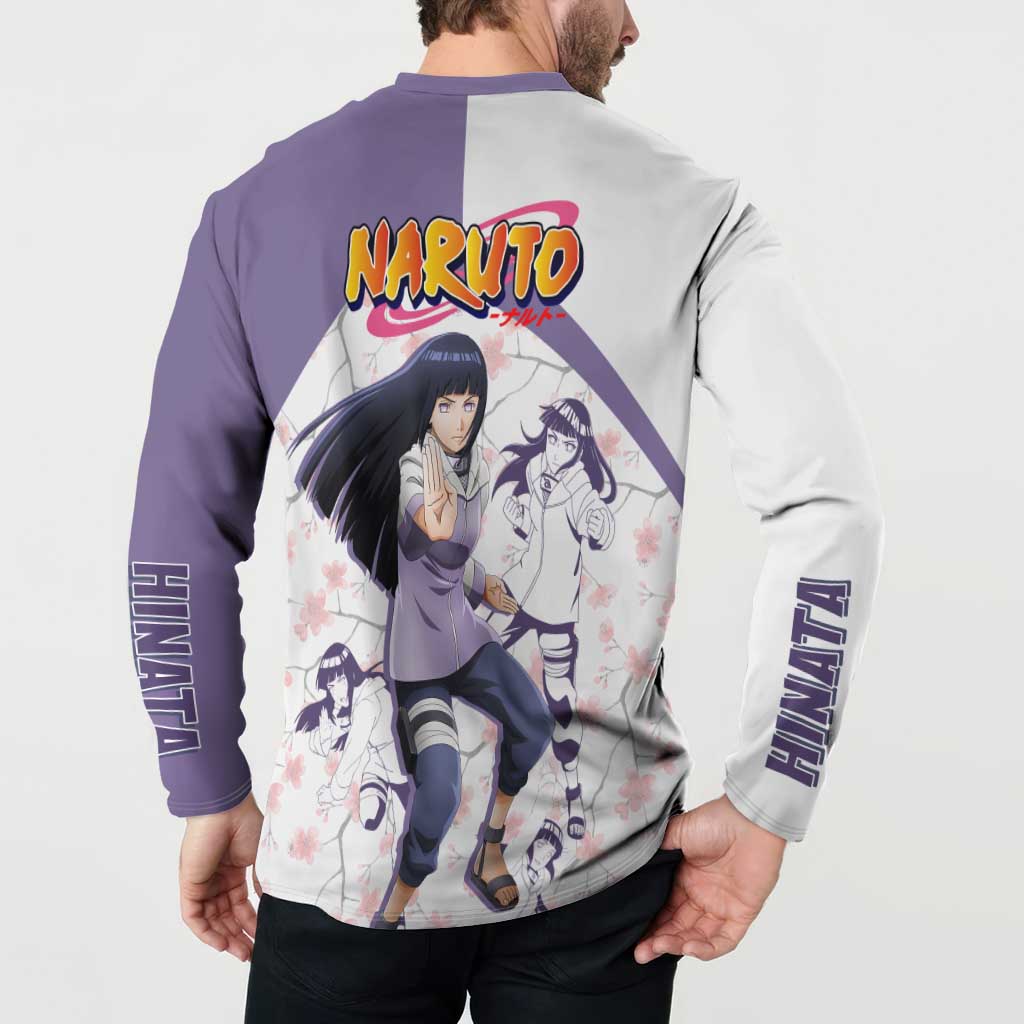 Hinata Hyuga - Naruto Button Sweatshirt Anime Style