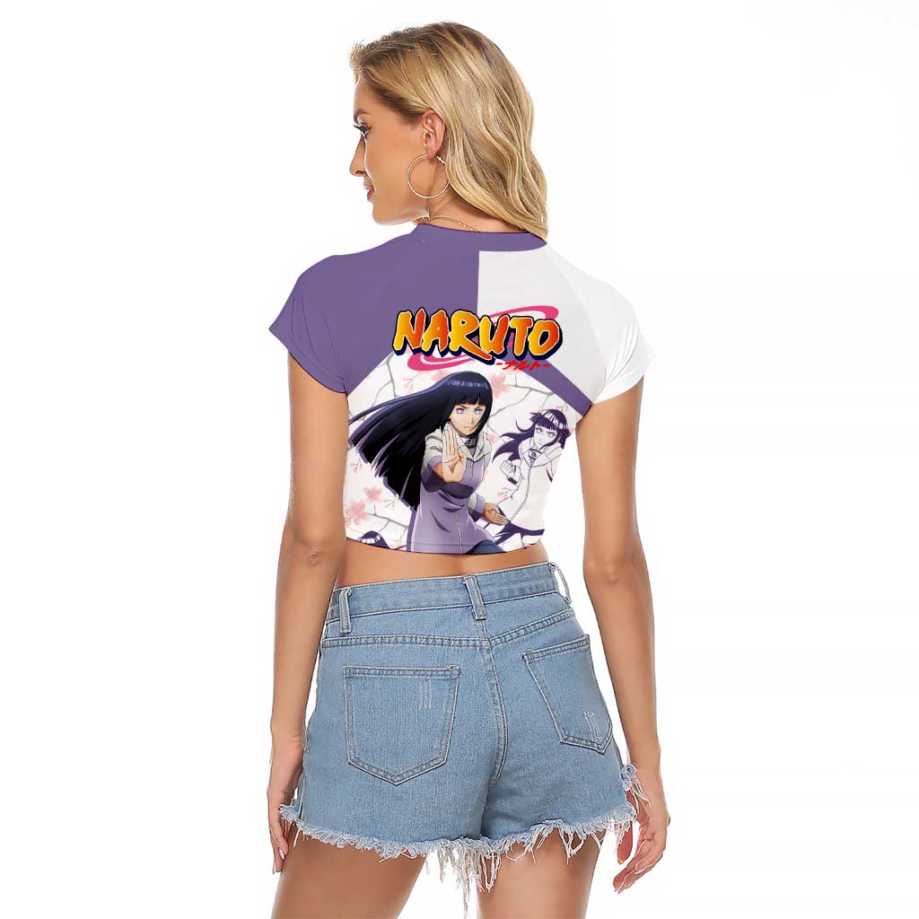 Hinata Hyuga - Naruto Raglan Cropped T Shirt Anime Style