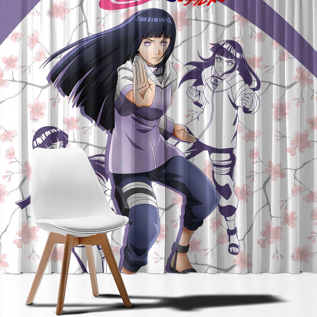 Hinata Hyuga - Naruto Window Curtain Anime Style