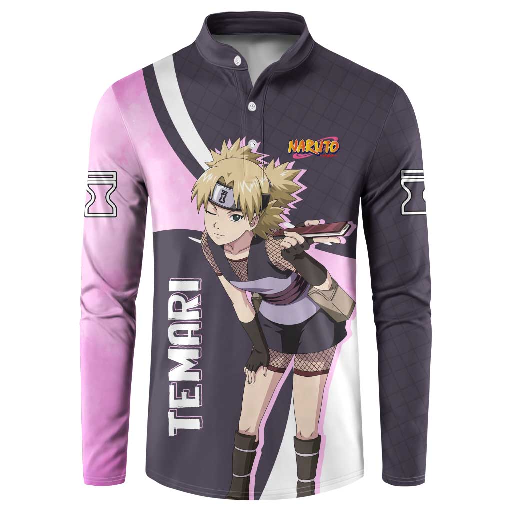 Temari - Naruto Button Sweatshirt Anime Style