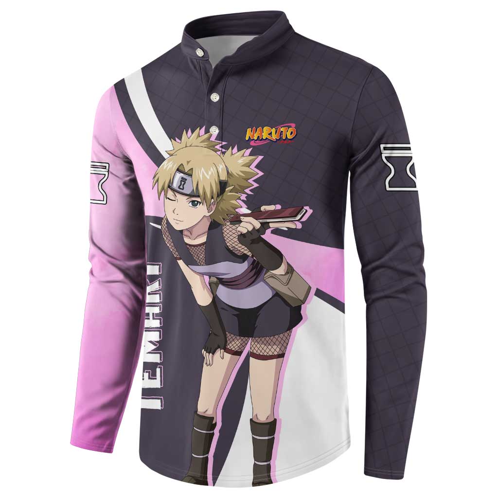 Temari - Naruto Button Sweatshirt Anime Style