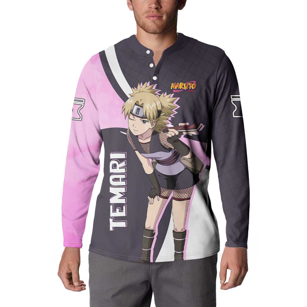 Temari - Naruto Button Sweatshirt Anime Style