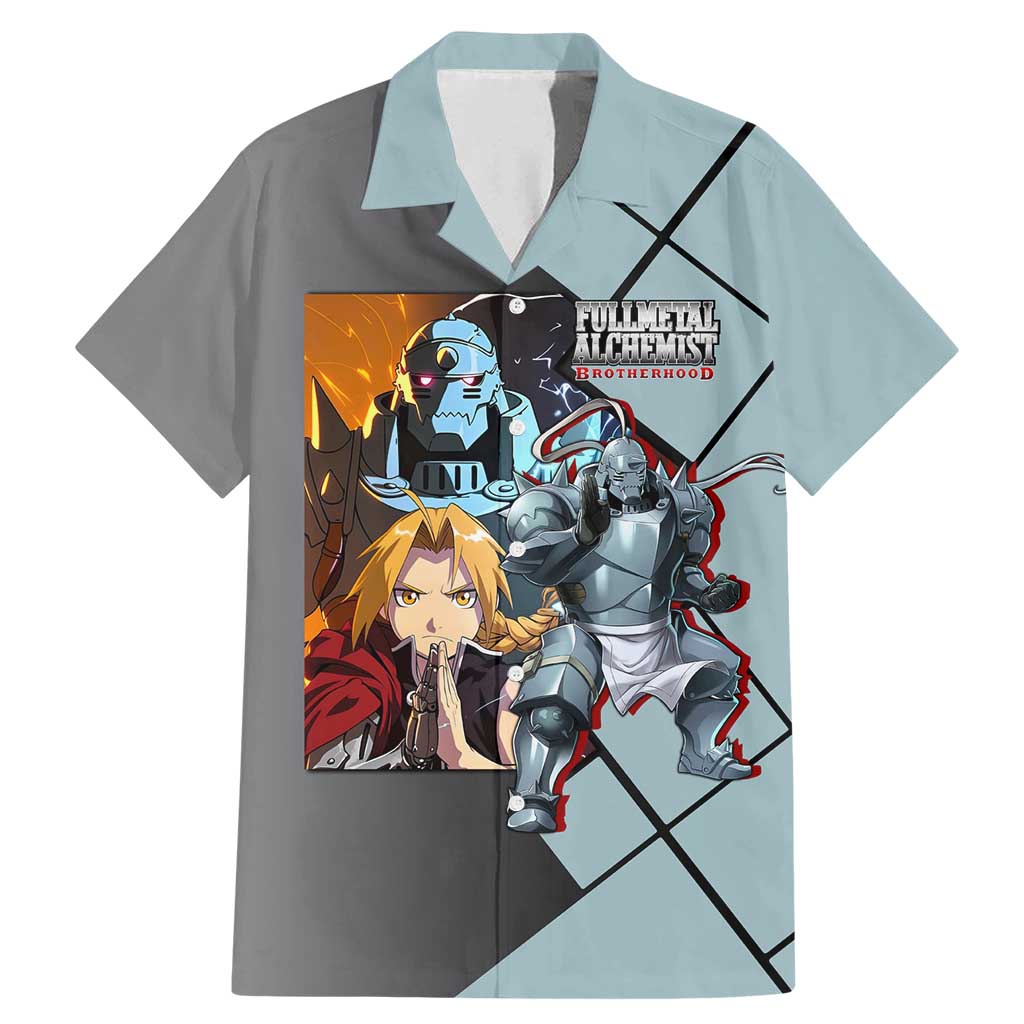 Alphonse Elric Fullmetal Alchemist Family Matching Mermaid Dress and Hawaiian Shirt with Armored Form and Protective Battle Pose Design - The Mazicc