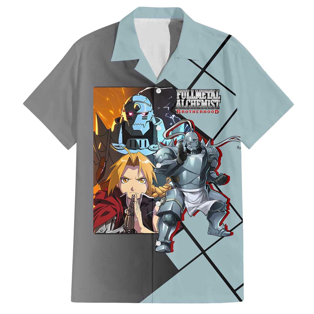 Alphonse Elric Fullmetal Alchemist Family Matching Off Shoulder Maxi Dress and Hawaiian Shirt with Armored Form and Protective Battle Pose Design - The Mazicc