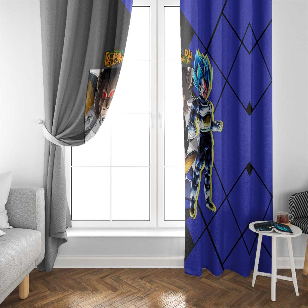 Vegeta Dragon Ball Window Curtain with Saiyan Battle Aura and Fierce Fighting Pose Design - The Mazicc