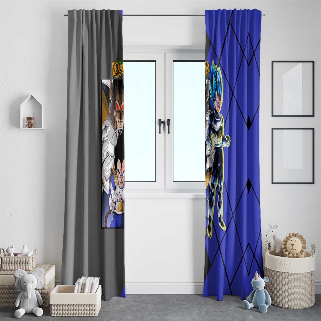 Vegeta Dragon Ball Window Curtain with Saiyan Battle Aura and Fierce Fighting Pose Design - The Mazicc