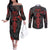 skull-horror-satan-symbol-grunge-couples-matching-off-the-shoulder-long-sleeve-dress-and-long-sleeve-button-shirts