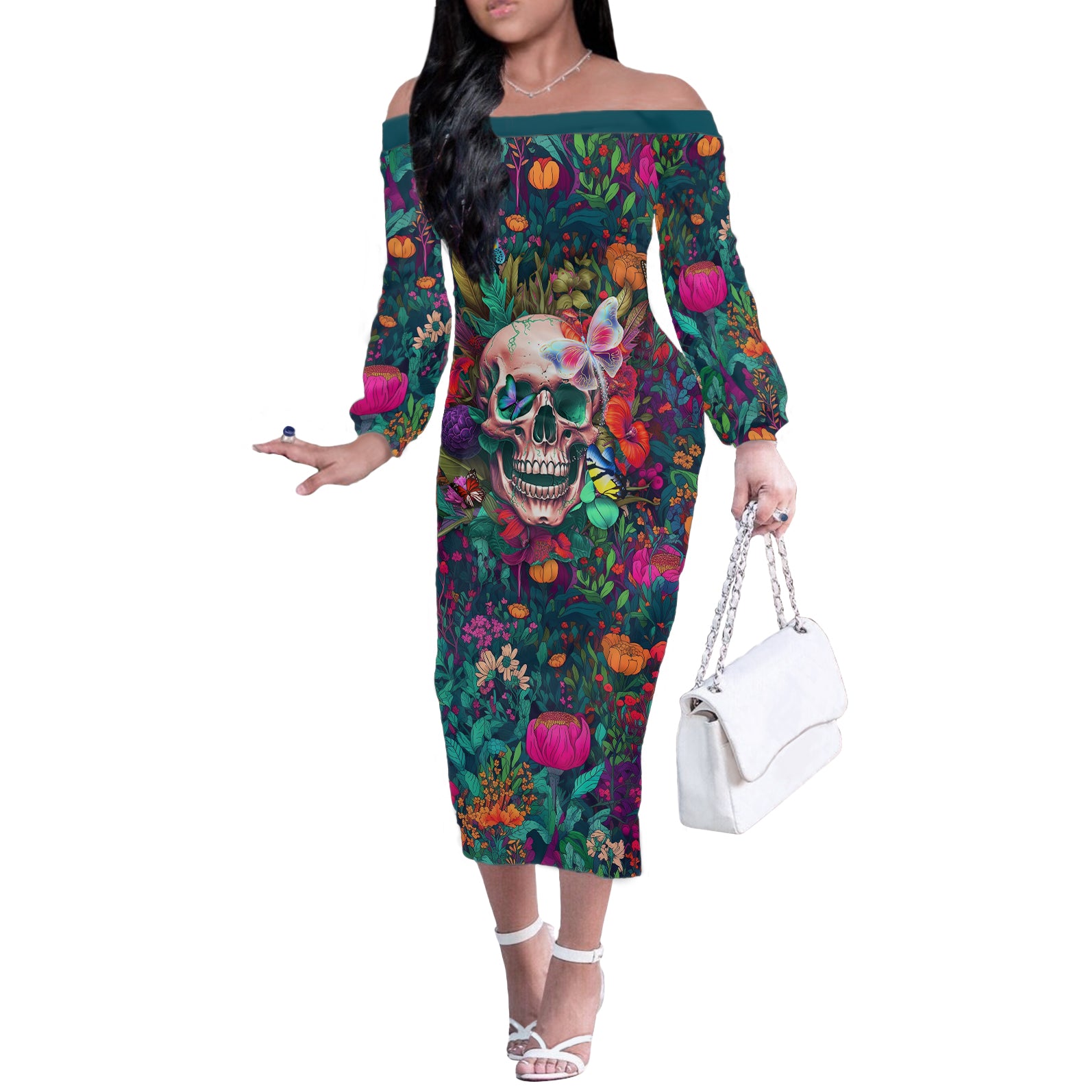 i-talk-is-smile-i-laugh-too-but-be-careful-when-im-silent-off-the-shoulder-long-sleeve-dress